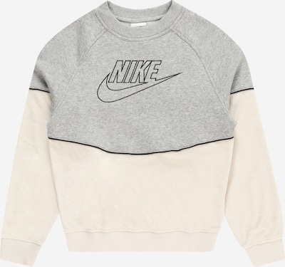 Nike Sportswear Sweatshirt in Ecru / mottled grey / Black, Item view