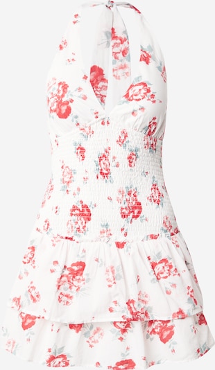 HOLLISTER Kokteilové šaty - pastelovo zelená / melónová / svetločervená / biela, Produkt