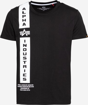 ALPHA INDUSTRIES T-Shirt 'Defense' in Schwarz: predná strana