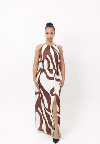Robe Elara en marron : devant