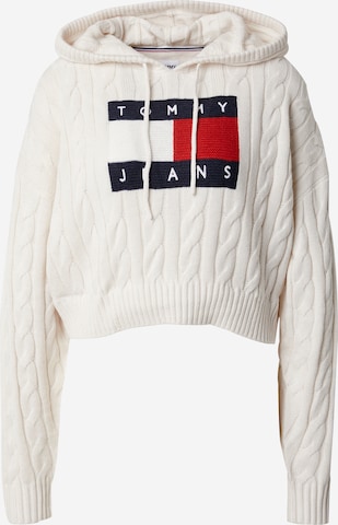 Tommy Jeans Trui in Wit: voorkant