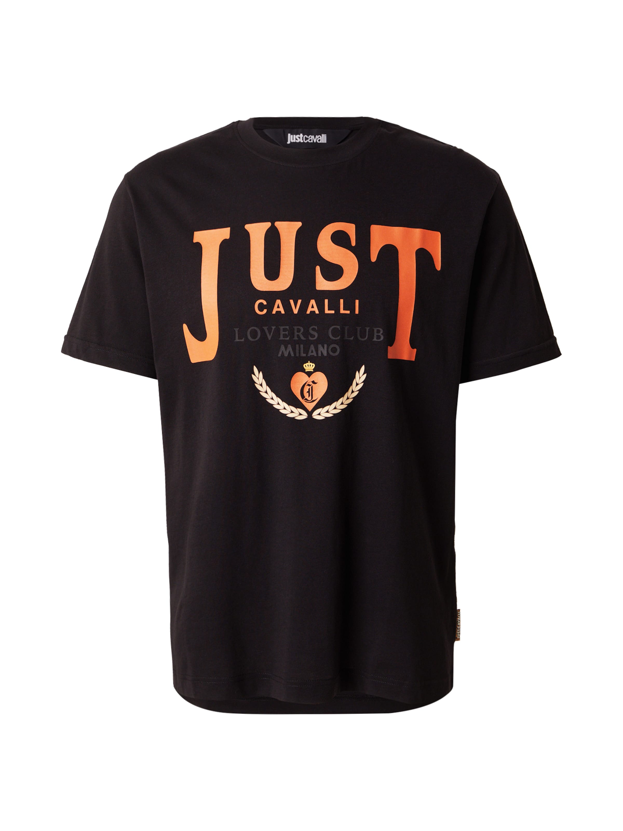 Just Cavalli T-shirt 'LOVERS CLUB' i svart: framsida