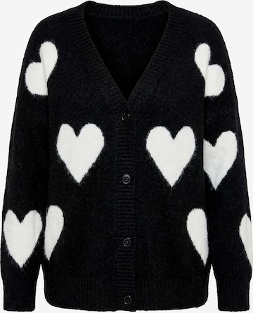 Ulla Popken Strickjacke in Schwarz: Vorderseite