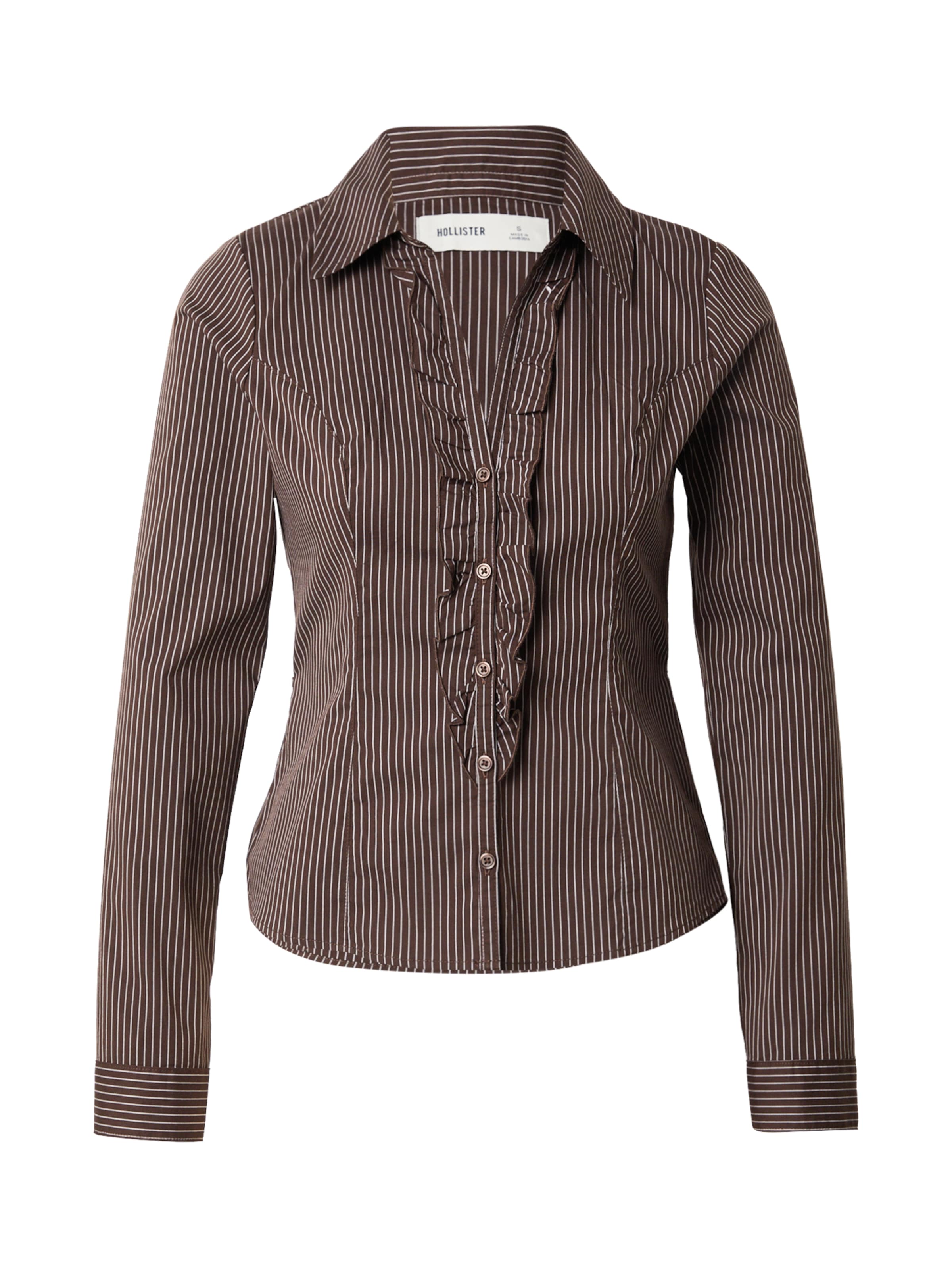 Chemisier HOLLISTER en marron : devant