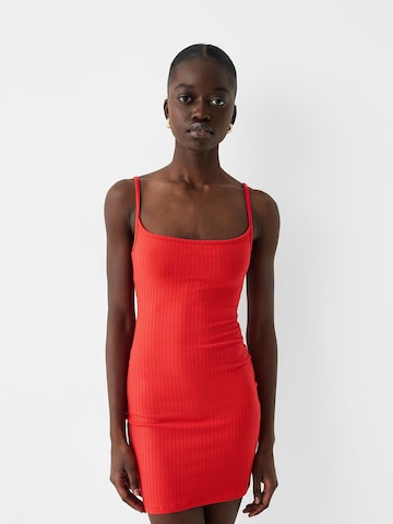 Bershka Zomerjurk in Rood: voorkant