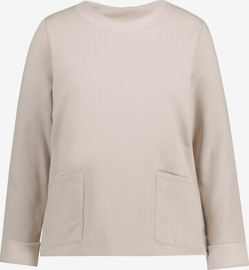 Sweat-shirt Ulla Popken en beige : devant