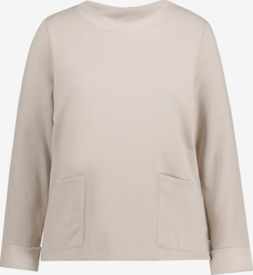 Ulla Popken Sweatshirt in Beige: voorkant