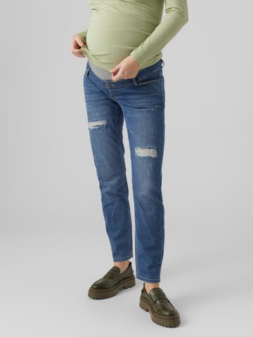 MAMALICIOUS Regular Jeans 'Cedar' in Blue: front