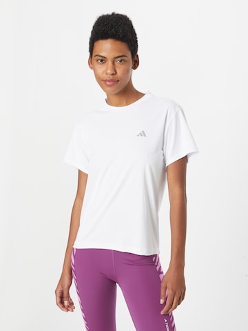 ADIDAS PERFORMANCE Функционална тениска 'Run It' в бяло: отпред
