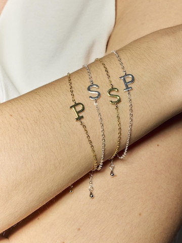 Luxenter Armband 'Alphabet S' in Goud