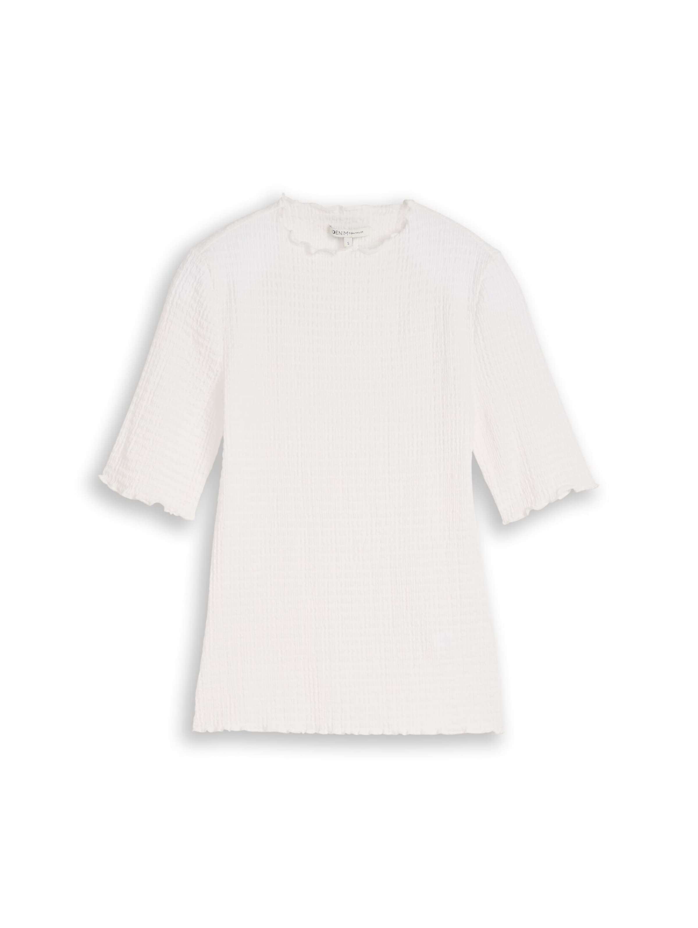 TOM TAILOR DENIM Shirt in White: front