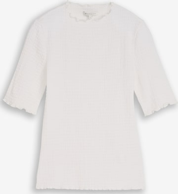 T-shirt TOM TAILOR DENIM en blanc : devant