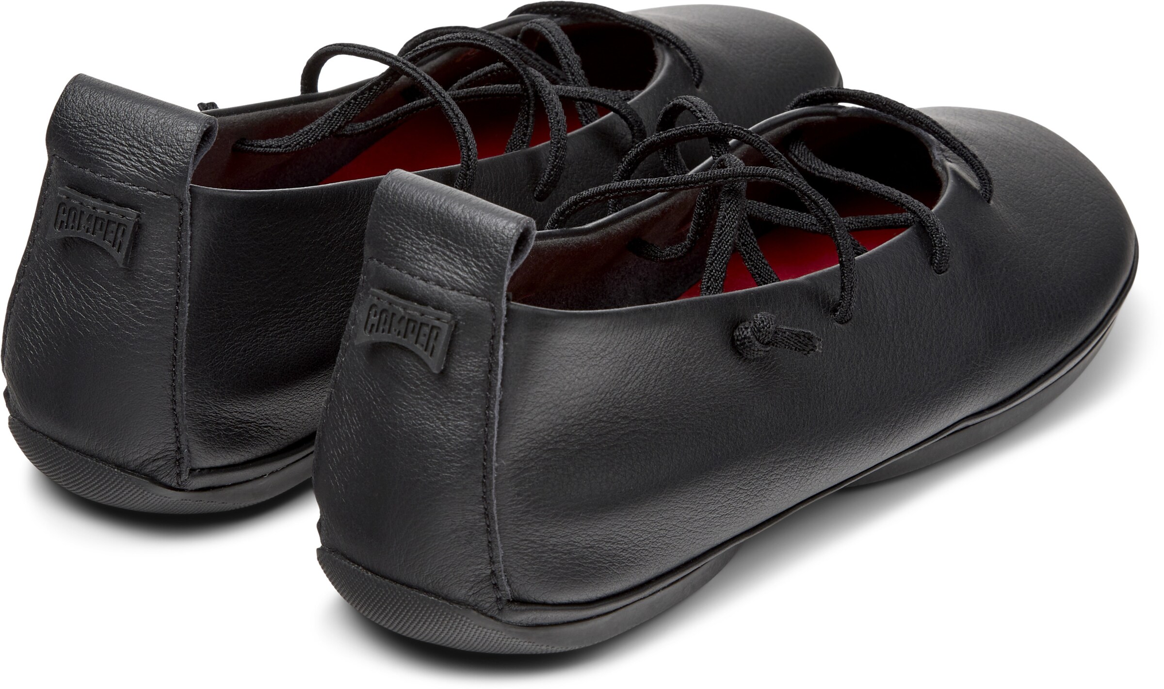 CAMPER Ballerina met riempjes 'Right Nina' in Zwart