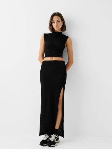 Gonna di Bershka in nero: frontale