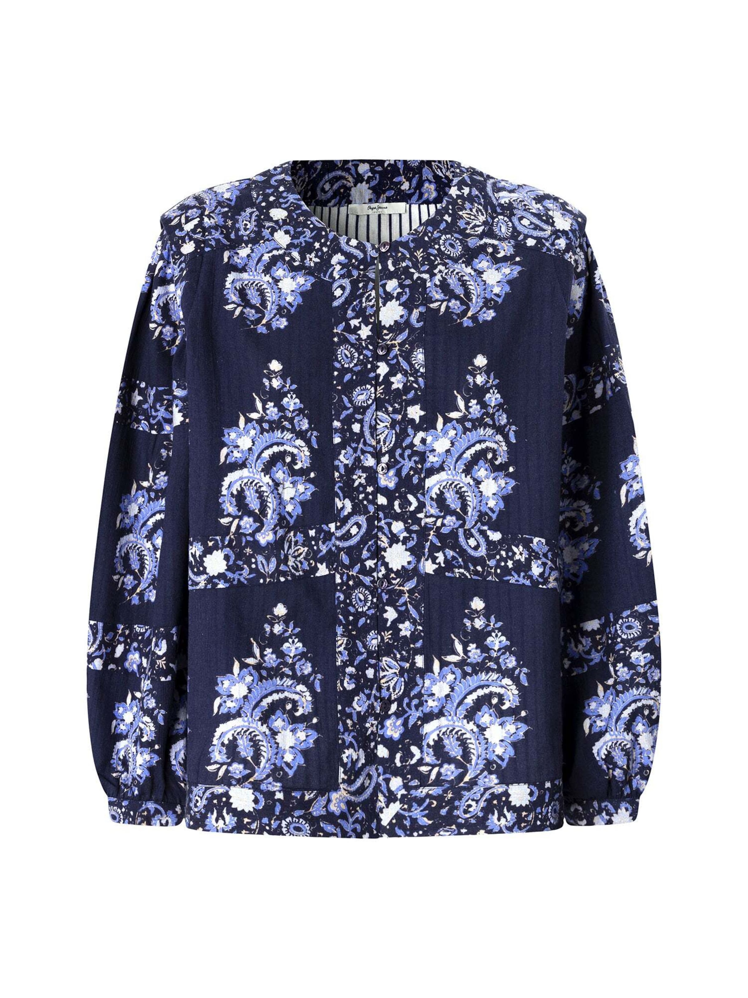 Pepe Jeans Tussenjas 'Blita' in L in de kleur Lichtblauw / Donkerblauw / Wit, Productweergave