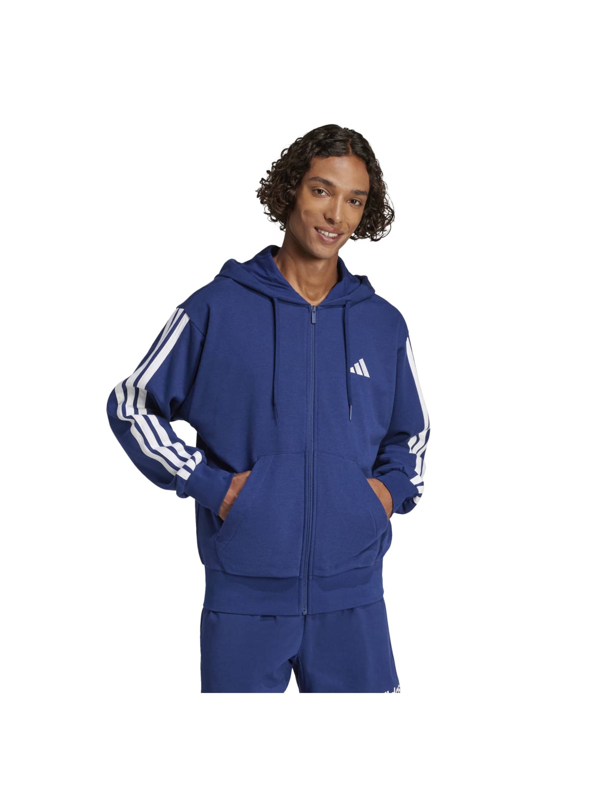 Veste de survêtement 'ESSENTIALS' ADIDAS SPORTSWEAR en bleu : devant