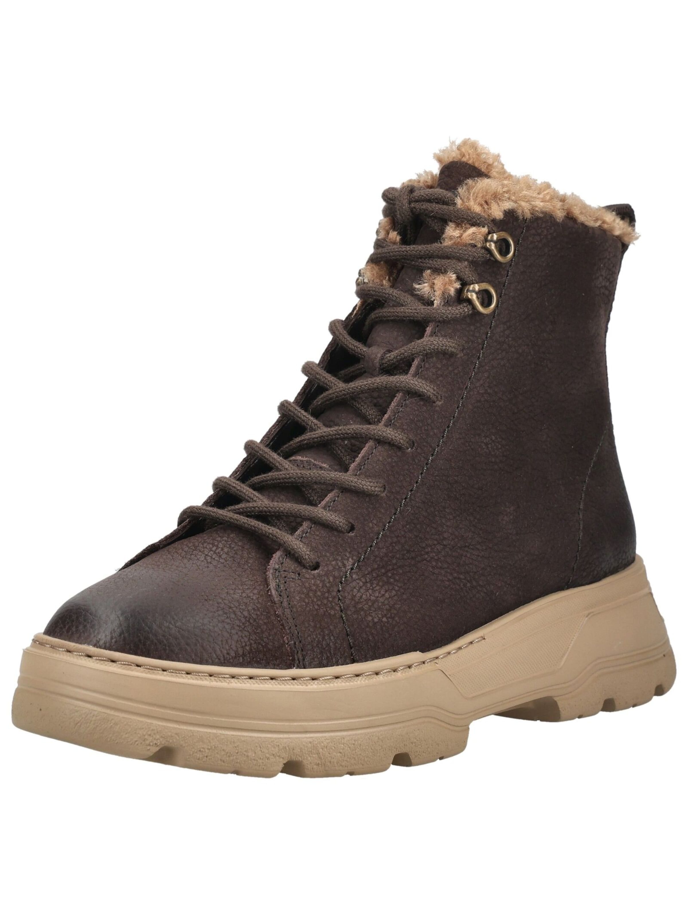 Paul Green Lace-Up Ankle Boots in Brown: front