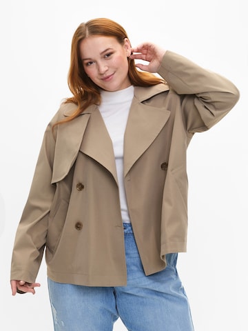 Zizzi Between-Season Jacket 'LENNIE' in Beige: front