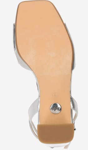 BUFFALO Strap sandal 'APRIL NEAT' in Silver