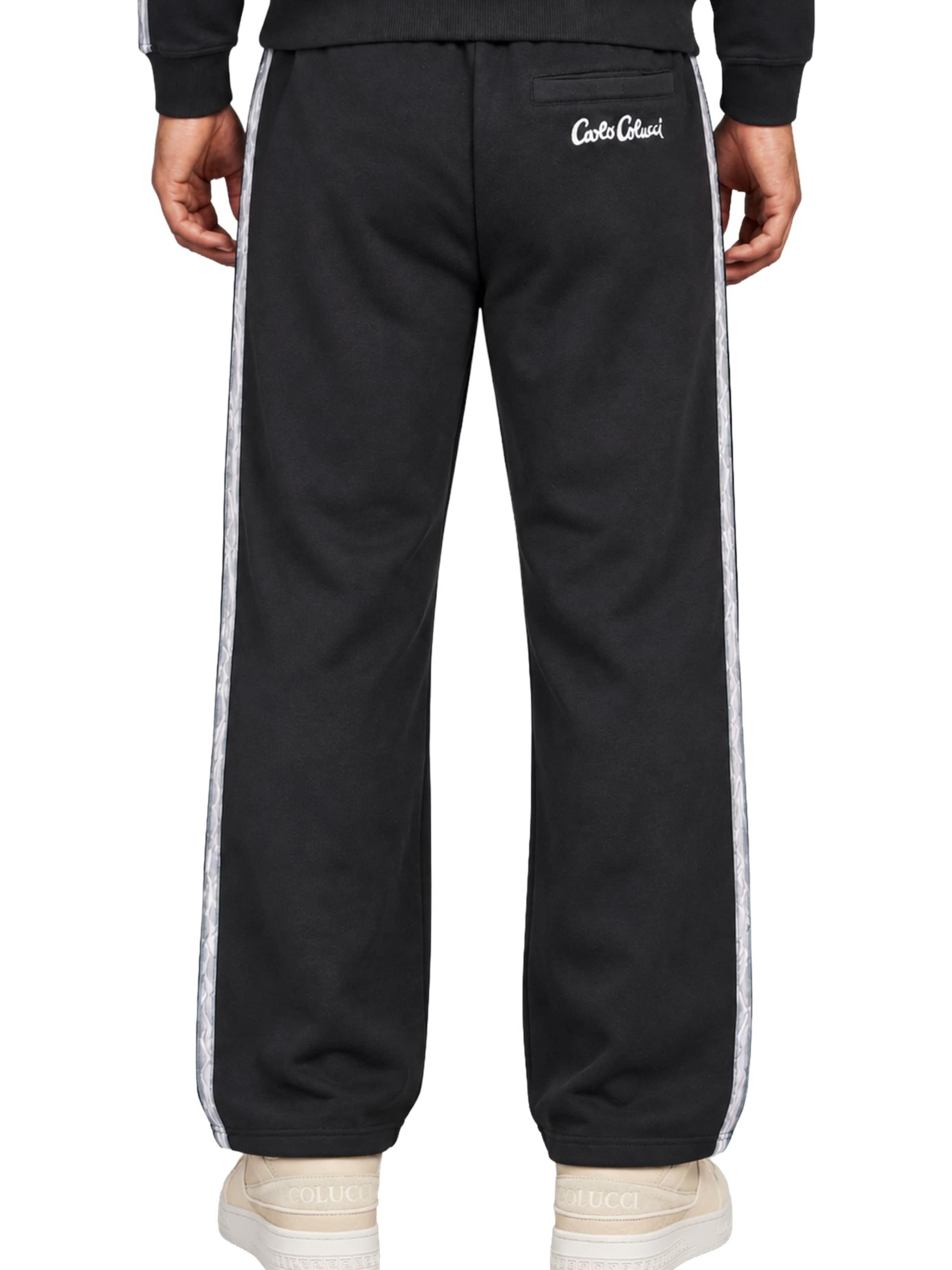Carlo Colucci Regular Broek 'Fragale' in Zwart