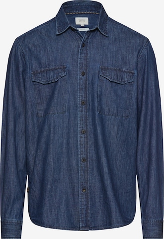 CAMEL ACTIVE Langarmhemd in Jeans Optik in Blau: Vorderseite