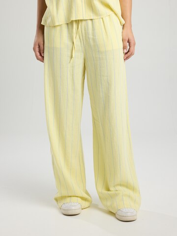 Wide Leg Pantalon America Today en jaune : devant