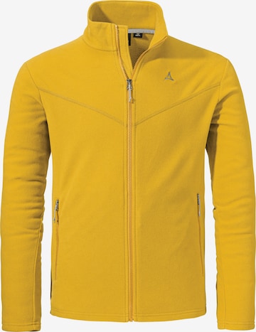 Veste en polaire fonctionnelle ' Hiking Fleece Jk Style Qutang ' Schöffel en jaune : devant