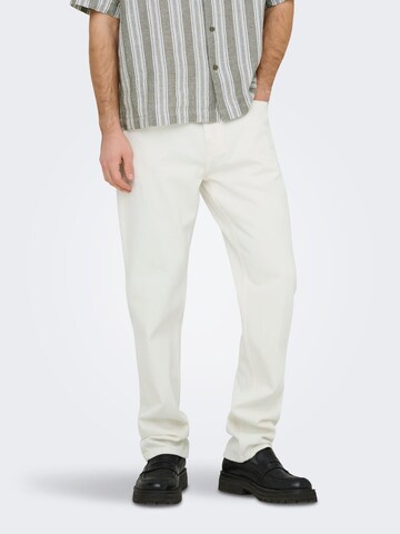 Only & Sons - regular Vaquero 'ONSEdge' en blanco: frente