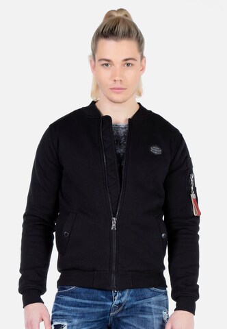 CIPO & BAXX Sweatjacke 'Bevy' in Blau: Vorderseite