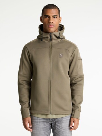 Veste de survêtement 'Adan Zip' CHASIN' en vert : devant
