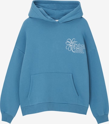 Pull&Bear Sweatshirt in Blauw: voorkant