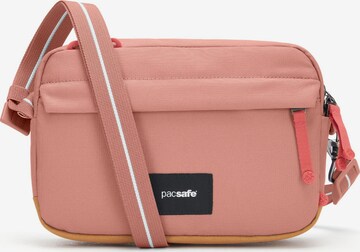 Borsa a tracolla di Pacsafe in rosa: frontale