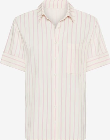 LASCANA Schlafshirt in Weiß: Vorderseite