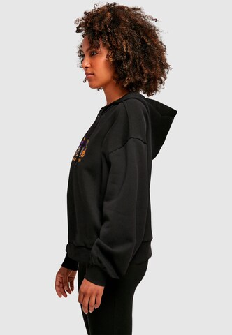 Merchcode Sweatshirt 'Halloween - Purrfectly Spooky Cat' in Schwarz
