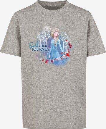F4NT4STIC Shirt 'Disney Frozen 2 Trust Your Journey' in Grijs: voorkant