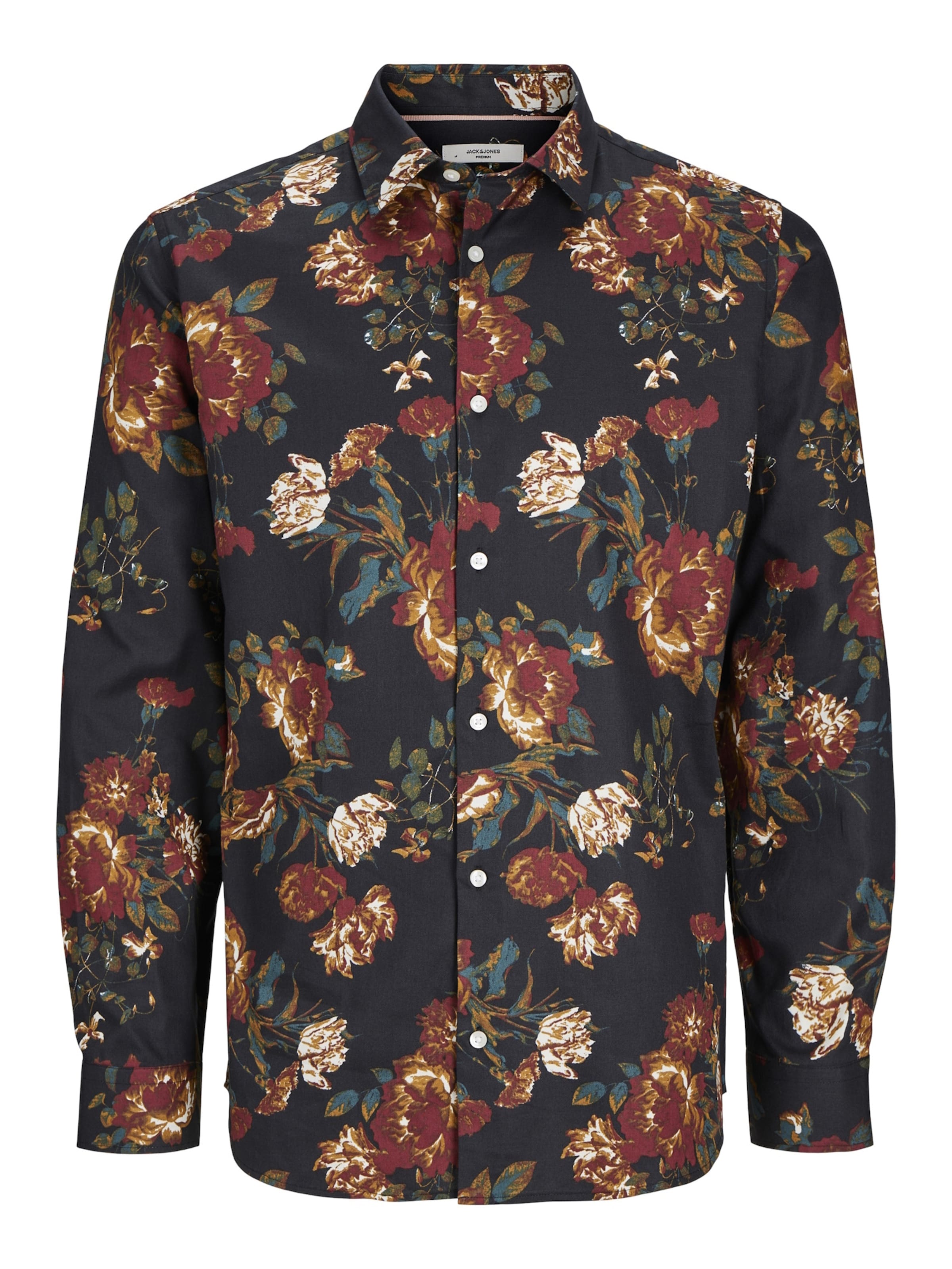 Chemise 'Nordic Flores' JACK & JONES en noir : devant