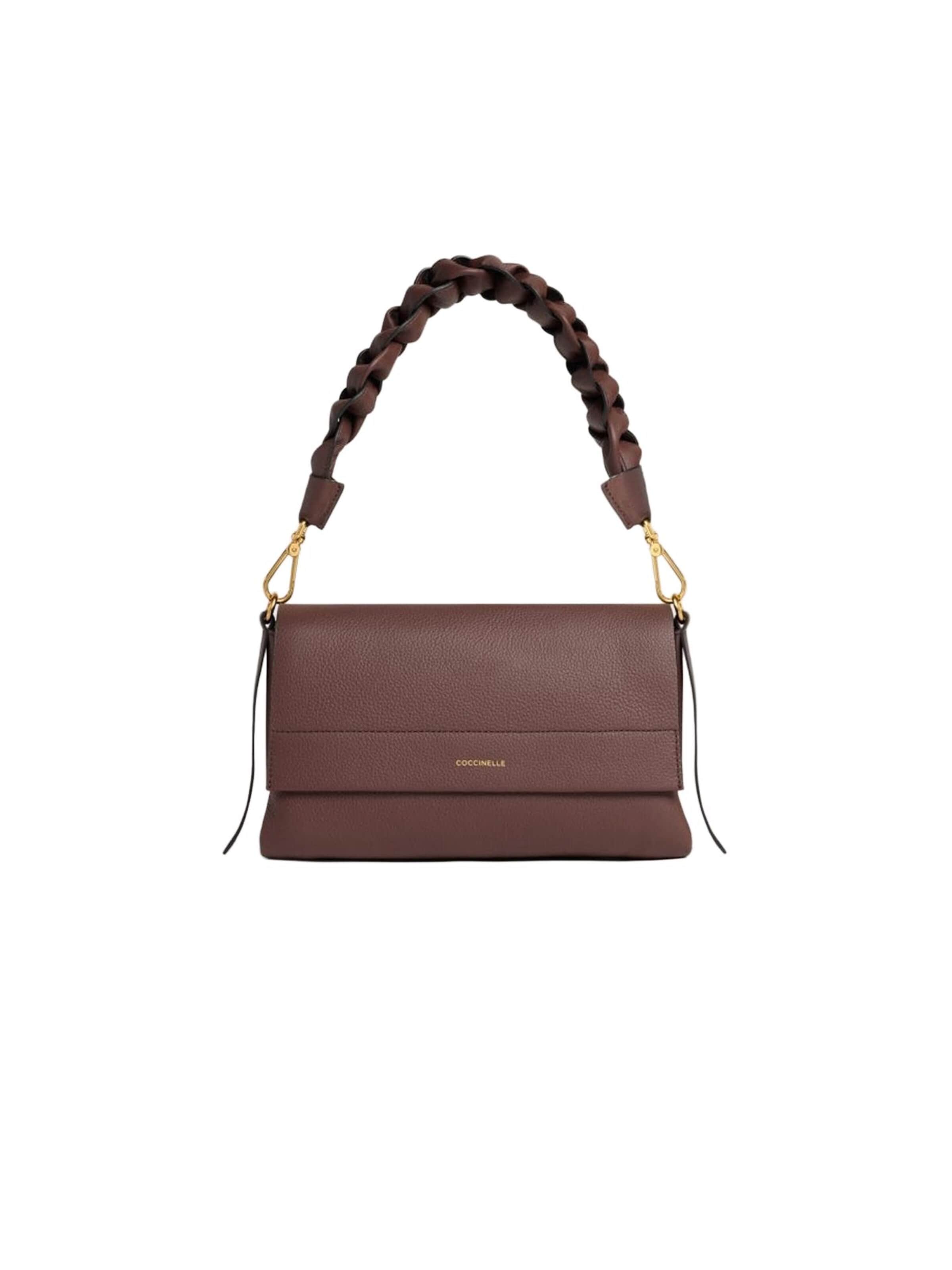 Coccinelle Handbag 'Boheme Grana Double Handbag Double Grainy Leather' in Brown: front