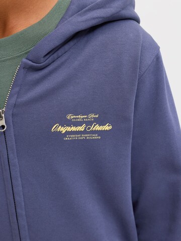 Jack & Jones Junior Кофта на молнии 'JORNORREBRO TYPO' в Синий