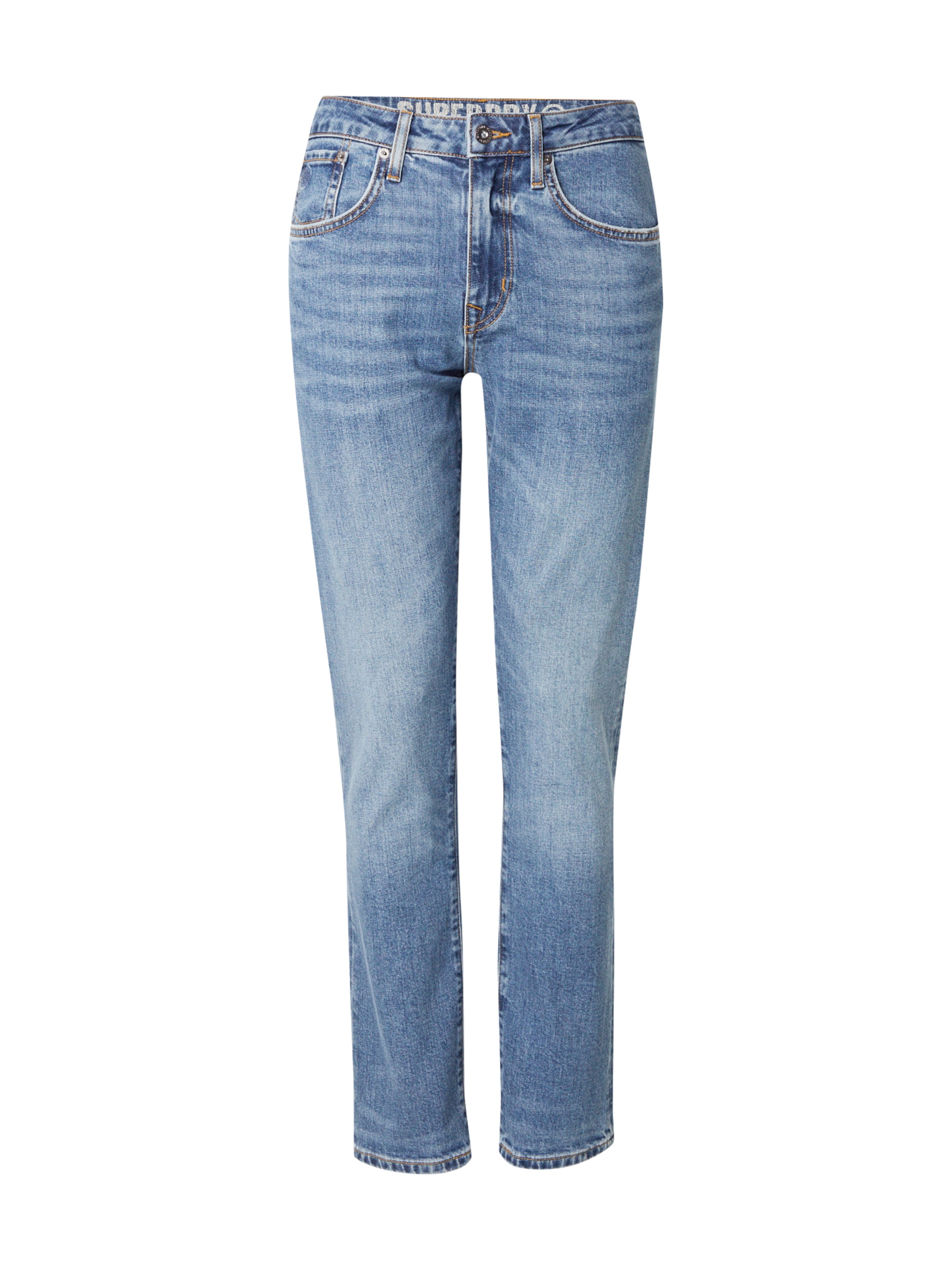 Coupe slim Jean Superdry en bleu : devant