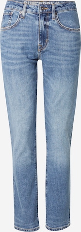 Jean Superdry en bleu : devant