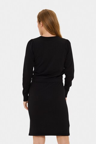 SAINT TROPEZ Strickkleid 'MilaSZ' in Schwarz