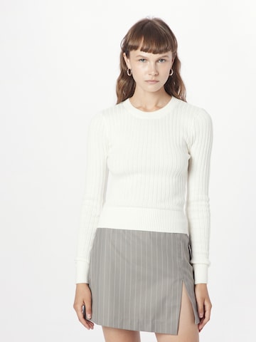 HOLLISTER Пуловер 'WEBEX' в бяло: отпред