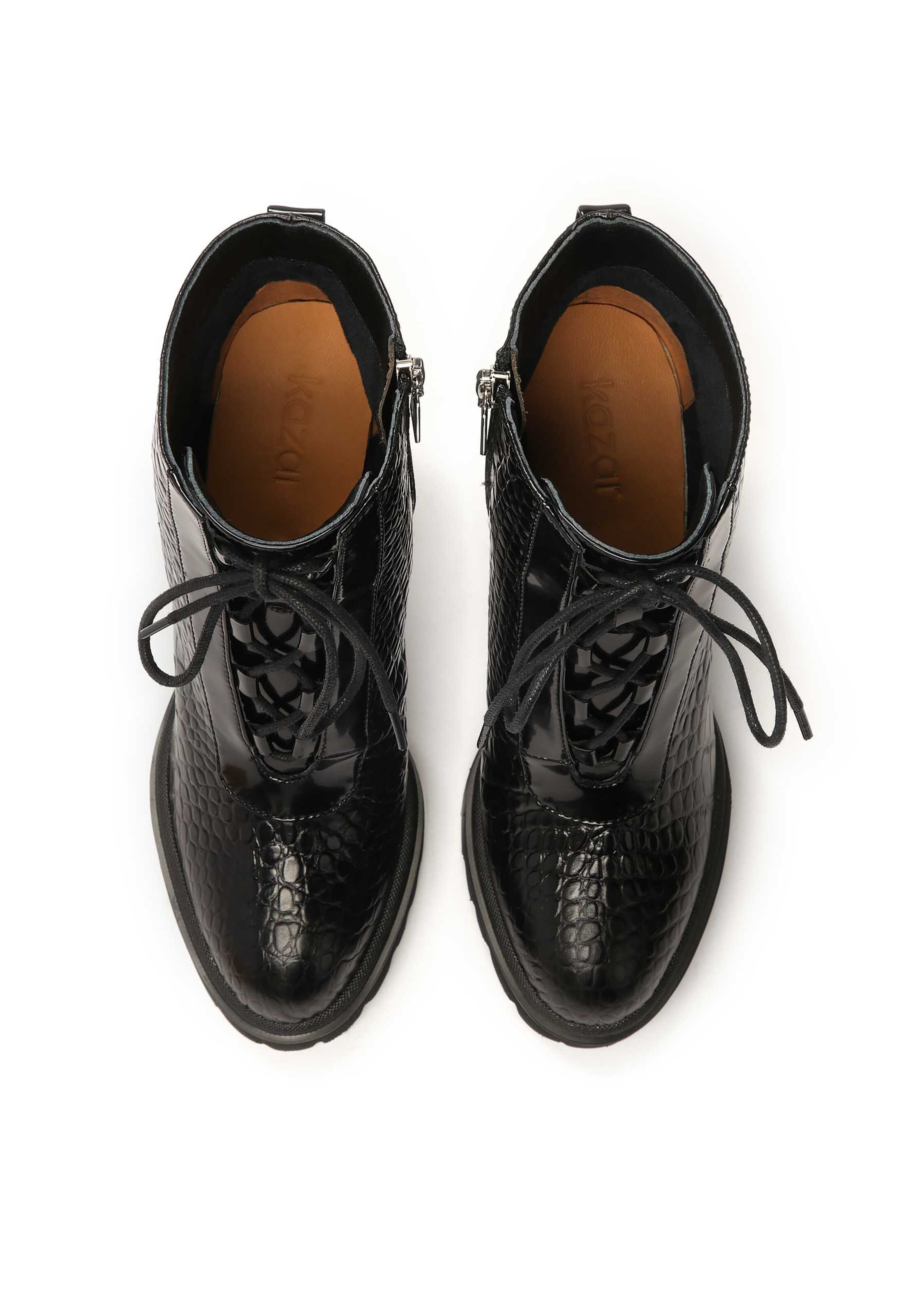 Kazar Lace-up bootie in Black