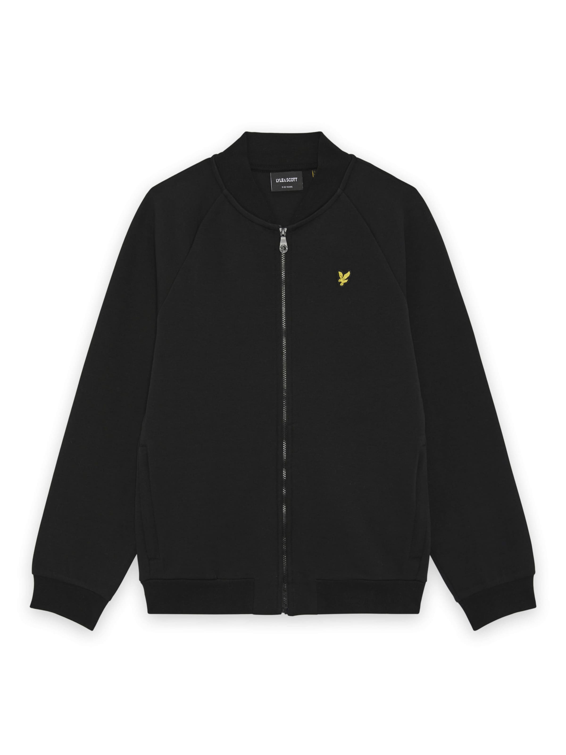 Lyle & Scott Sweat jacket in Black: front