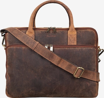 Benthill Laptop Bag in Brown: front