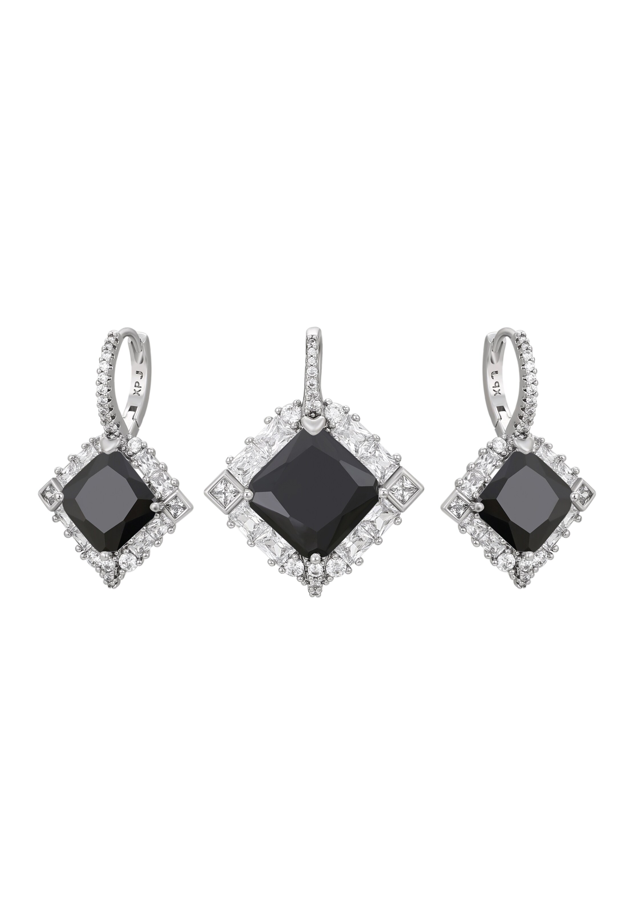 faina - Conjunto de joyería en plata: frente