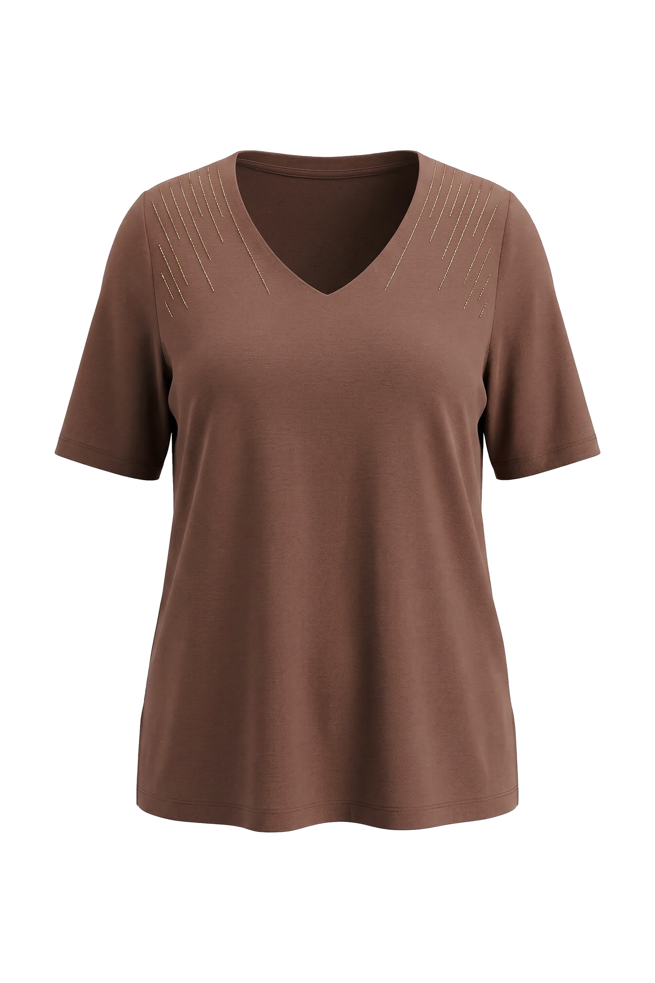 Ulla Popken Shirt in Bruin: voorkant