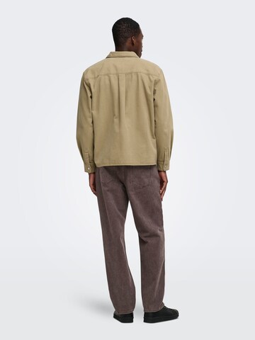 Coupe regular Chemise business 'ONSTimes' Only & Sons en beige