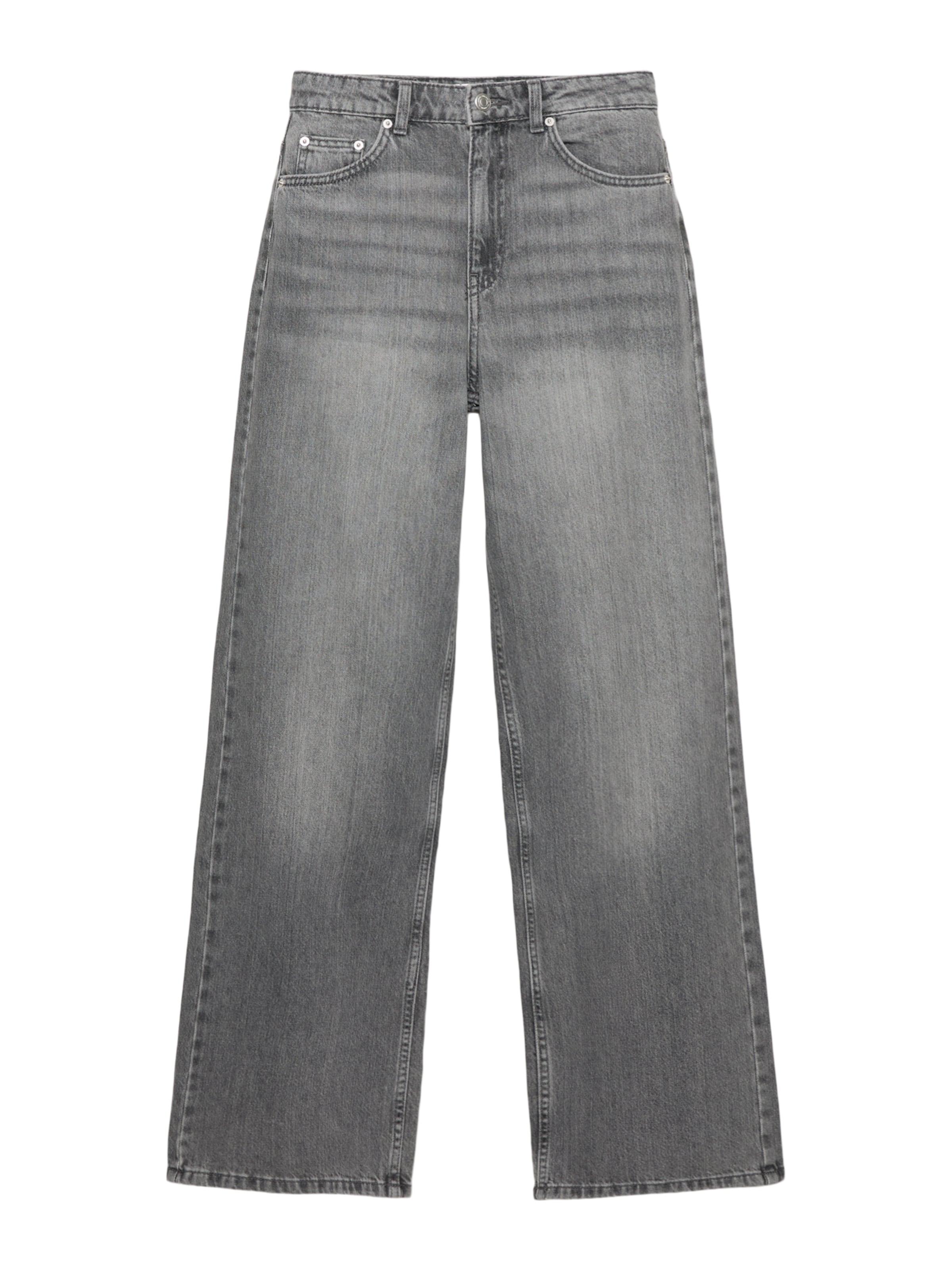 Pull&Bear Szeroka nogawka Jeansy w kolorze szary: przód