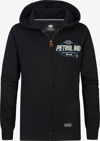 Petrol Industries Sweatjacke 'Choteau' in Schwarz: predná strana